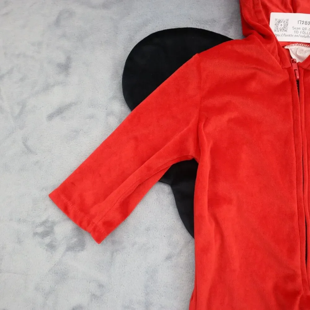 Devil Halloween Costume Kids Multicolor Long Sleeve Hooded Half Zip Outfit